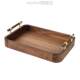 North American black walnut tea tray solid wood tray rectangular wooden tray coffee simple wooden dinner tray hotel home use