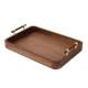 North American black walnut tea tray solid wood tray rectangular wooden tray coffee simple wooden dinner tray hotel home use