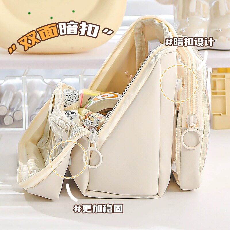 Buy 1 Get 2 Detachable~ Foldable Pencil Case for Girls 2026 New Model Stationery Box for Girls, High-Value Design for Elementary School Students, Pencil Case for Middle School Boys, Transparent Pencil Case for Exams, Multifunctional