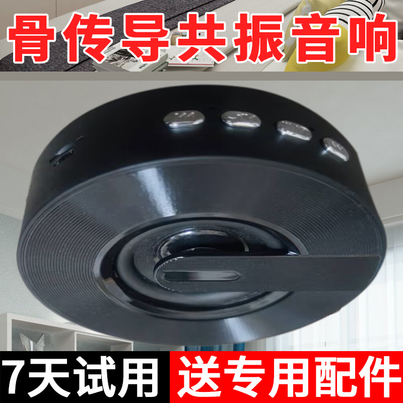 Resonance Bone Conduction Bluetooth Speaker, Small Wireless Speaker with High Volume, Heavy Bass, Solid Vibration, Penetrating Type, Memory Card