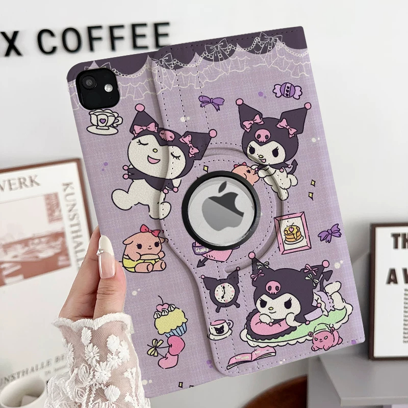 360 Rotating Stand Suitable for Apple iPad 12Th Generation Protective Case Air8 Cute Cartoon Kuromi iPad Pro High-End Genuine Leather Mini7 Mini Smart Sleep Mode Air7 Stylish and High-End Feel 360 Rotating Stand Suitable for Apple iPad 12Th Generation Protective Case Air8 Cute Cartoon Kuromi iPad Pro High-End Genuine Leather Mini7 Mini Smart Sleep Mode Air7 Stylish and High-End Feel
