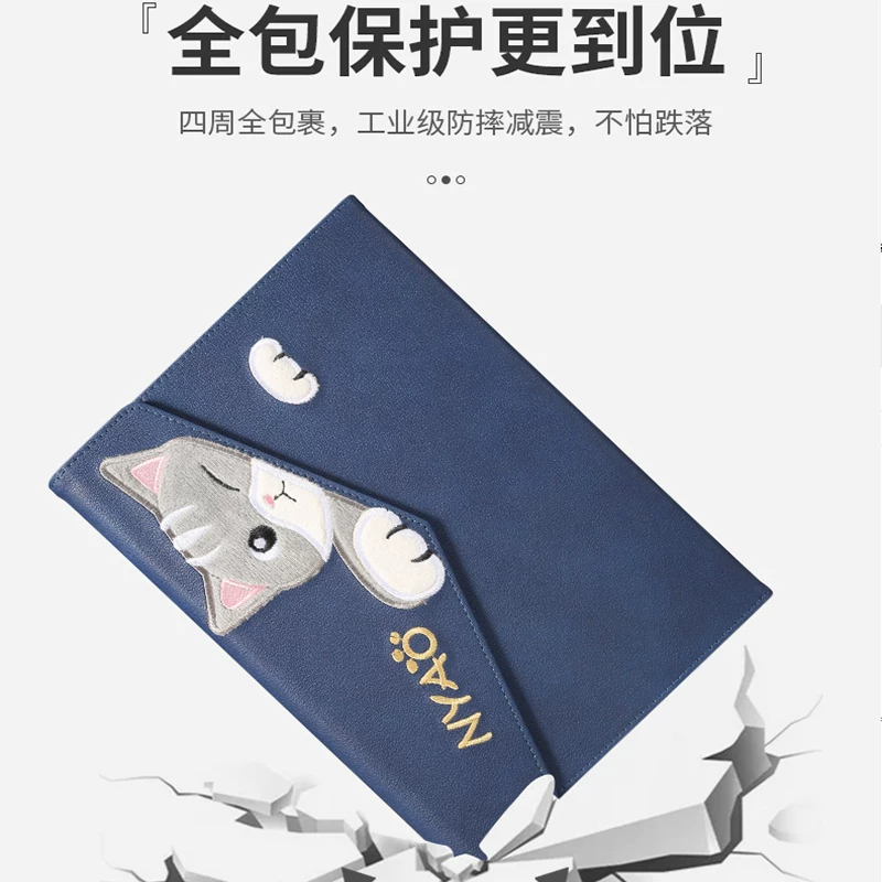 Embroidered Kitten High-End Leather Case Suitable for Apple iPad 12Th Generation, iPad Air 8 Smart Sleep Mode, Mini 7 Magnetic Stand, iPad Pro Stylish Niche Air 7 High-End Leather Case Embroidered Kitten High-End Leather Case Suitable for Apple iPad 12Th Generation, iPad Air 8 Smart Sleep Mode, Mini 7 Magnetic Stand, iPad Pro Stylish Niche Air 7 High-End Leather Case