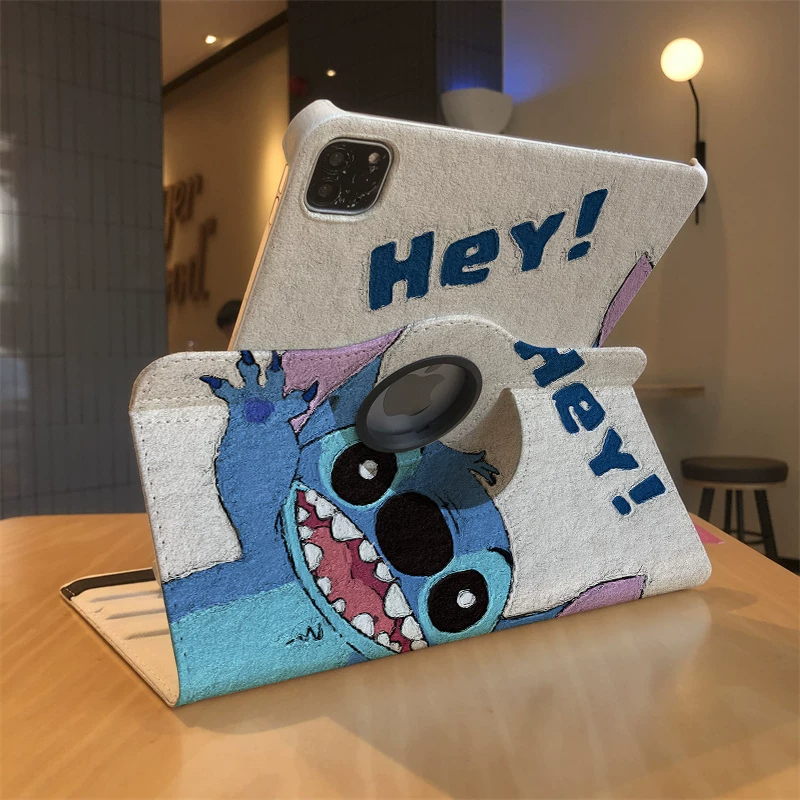Cartoon Stitch Sheepskin Case for Apple iPad 12Th Generation Protective Cover Air8 Rotating Stand Mini7 Fashionable Niche iPad Pro Smart Sleep Air7 Full Protection Anti-Drop Leather Case Cartoon Stitch Sheepskin Case for Apple iPad 12Th Generation Protective Cover Air8 Rotating Stand Mini7 Fashionable Niche iPad Pro Smart Sleep Air7 Full Protection Anti-Drop Leather Case