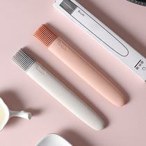  Food grade silicone baking small oil brush high temperature resistant barbecue grease brush Kitchen cooking small brush creative and cute