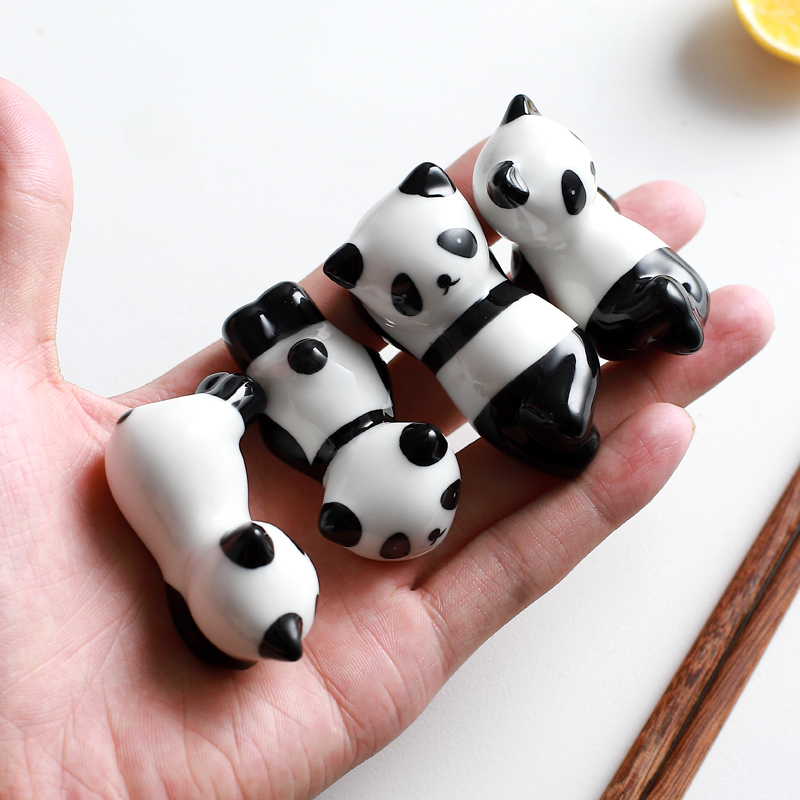 Day Style Hand-painted Ceramic Panda Spoon Chopsticks Trust Kitchen Home Creative Cute Dinnerware Teen Mesh Red Pendulum