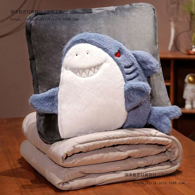 Pillow quilt dual-purpose thickened office folding nap pillow blanket two-in-one sofa car cushion car