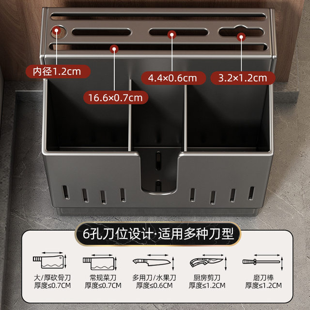 Stainless Steel Chopstick Storage Box, Integrated Knife Holder, Kitchen Storage Rack, Wall-Mounted Spoon Holder, Chopstick Cage