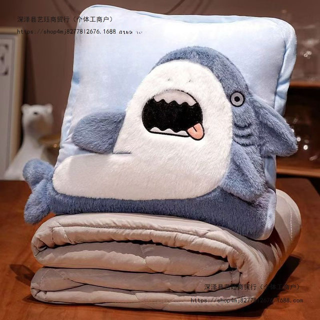 Pillow quilt dual-purpose thickened office folding nap pillow blanket two-in-one sofa car cushion car