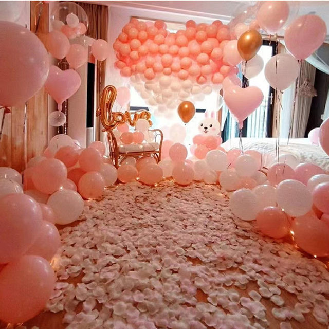 Confession and Proposal Surprise Setup Balloons for Boyfriend/Girlfriend Valentine's Day Romantic Background Decoration Scene Anniversary Decoration
