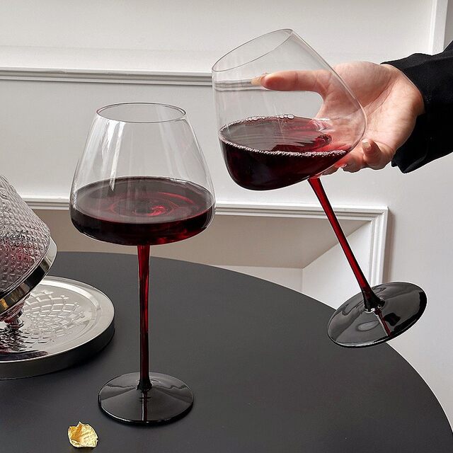 European-Style Light Luxury High-End Red Wine Glass Set with Decanter, Crystal Burgundy Goblets, Wine Glasses for Home Use Set
