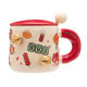 Red Festive Magnetic Ingot Mug New Year Gift for Girls to Give to Best Friends Ceramic Water Cup Souvenir Cup for Men