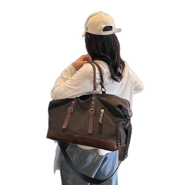 Leisure Travel Bag, Large Capacity Outdoor Sports Fitness Bag, Portable Travel Bag, Fitness Yoga Bag, Dry and Wet Separation