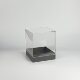 Acrylic Flower Box with Wooden Base, Rectangular Transparent Acrylic Box, Lid and Base Packaging Box, Storage Box
