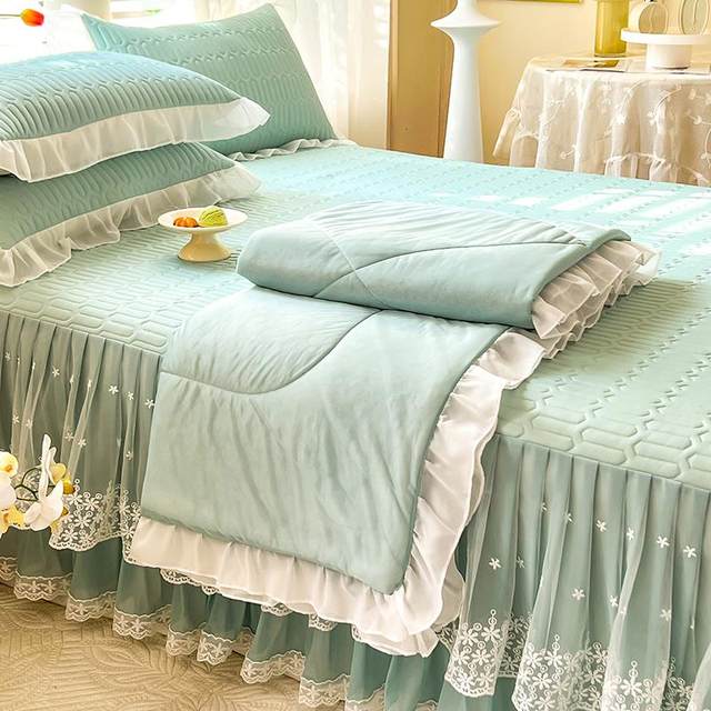 Summer latex cool mat bed skirt sheet four-piece set Simmons anti-slip bed cover air conditioning soft mat summer cool mat summer quilt