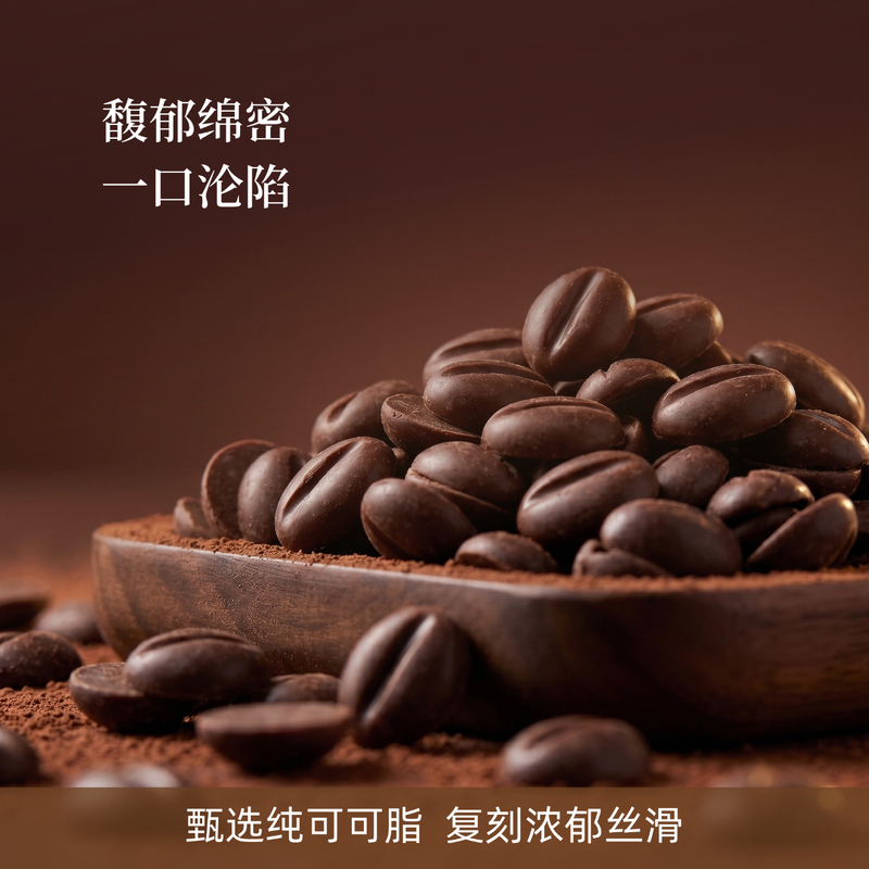 Defivan Chocolate Beads Milk Chocolate Mixed Chocolate Pure Cocoa Butter Chocolate Beans Coffee Bean Shape