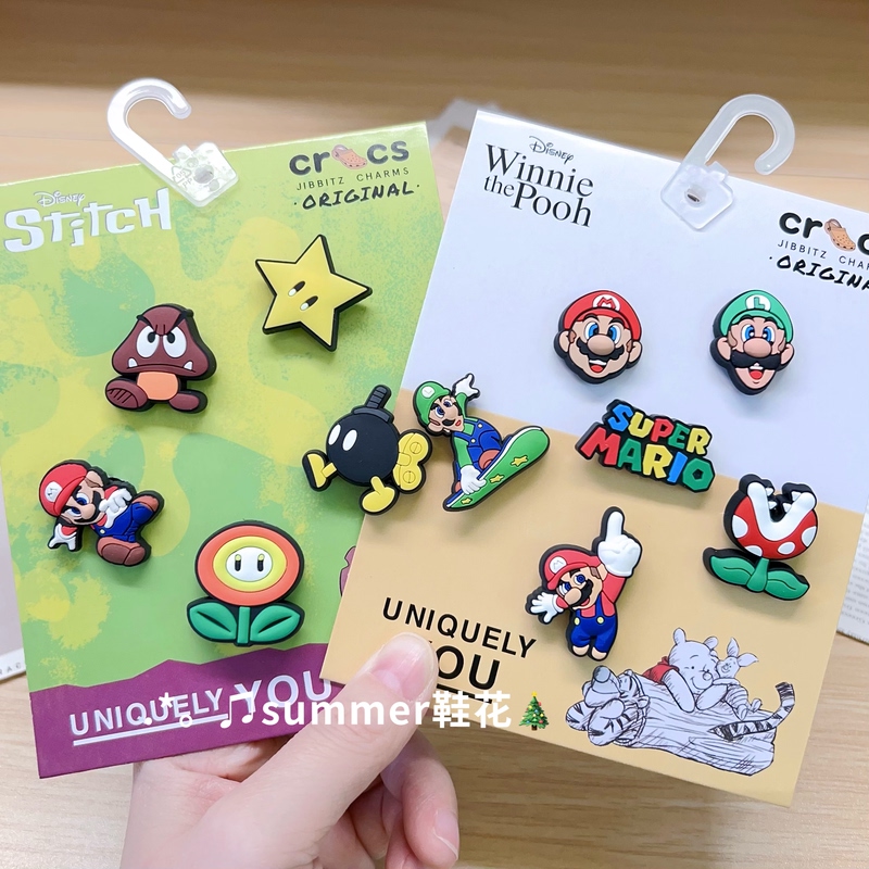 Shoe Charms Compatible with Crocs Shoes, Shoe Accessories, DIY Fun Super Mario Shoe Decorations