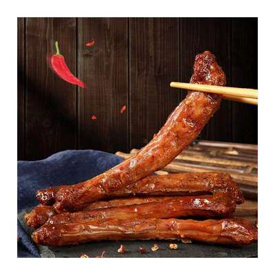 A whole black chicken neck, a spicy and fragrant ready-to-eat duck snack, XXO snack, not neck marinated food