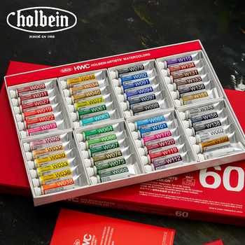 Japanese Holbein Tube Watercolor Paint 12 Colors 18 Colors 24 Colors 30 Colors Transparent Watercolor Paint Set 5ml Artist Hb Watercolor Storage Box