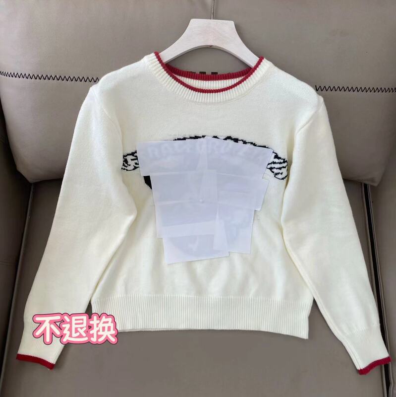 -N0 Clearance - Mickey Mouse Knitted Sweater, Round Neck, Loose Casual Sweater Top