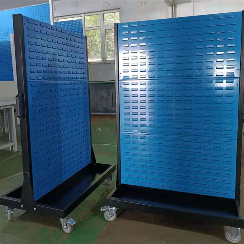 Hardware tool rack hardware rack hole plate tool hanging plate storage rack double-sided mobile material organizing rack
