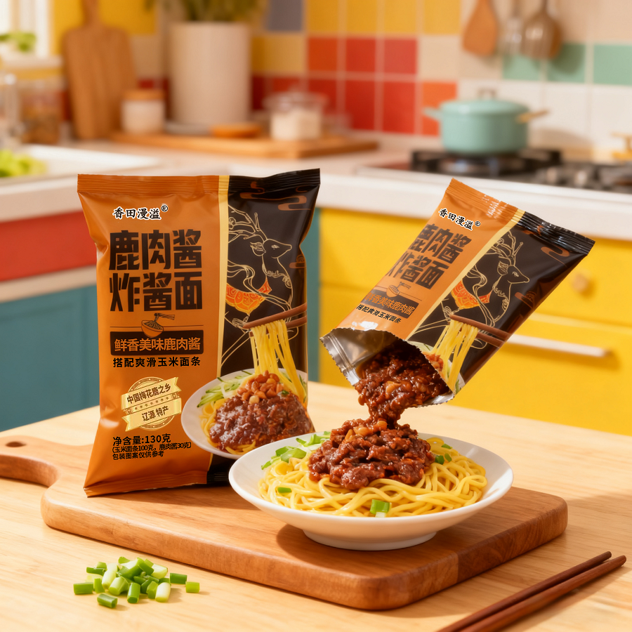 Liaoyuan specialty venison sauce fried noodles