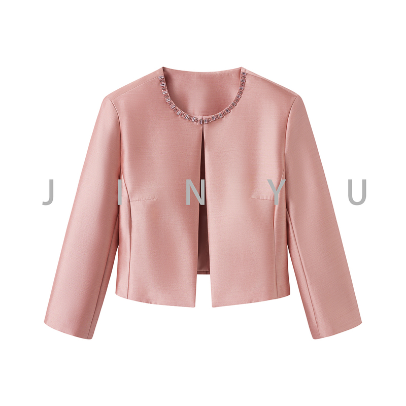 Jinyu (Pearlescent Warm Reflection) 32mm Autumn Silk Wool Dress Coat