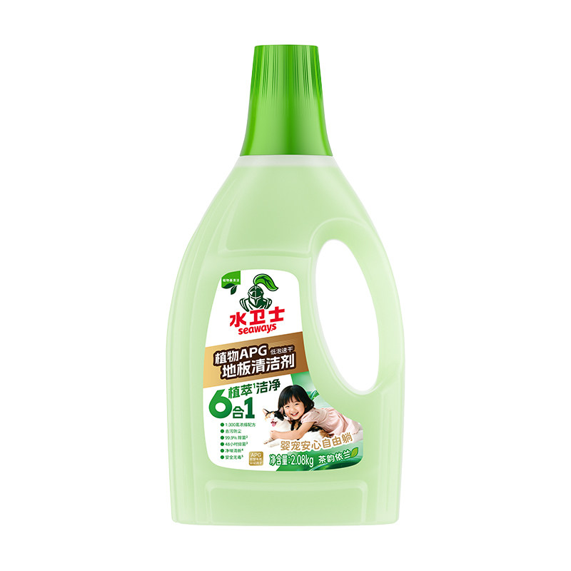 水卫士地板清洁剂木地板瓷砖清洗剂拖地洗地机专用去污抛光除菌液