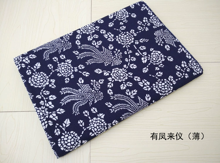 Wuzhen Calico xanh vải cotton phần mỏng vải màu xanh và trắng theo phong cách Trung Quốc nền vải trang trại bọc - Vải vải tự làm vải nỉ làm đồ handmade