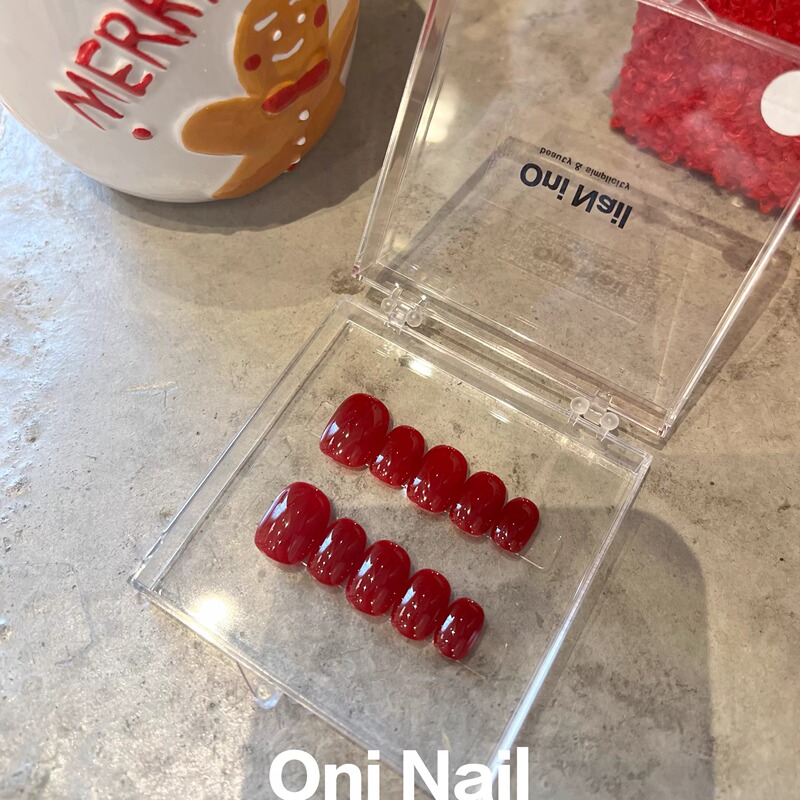 【Rotten Tomatoes Special】Oni Nail Handmade Wearable Nails Ice Transparent Solid Color Short Round Style High-End Whitening Manicure 【Rotten Tomatoes Special】Oni Nail Handmade Wearable Nails Ice Transparent Solid Color Short Round Style High-End Whitening Manicure
