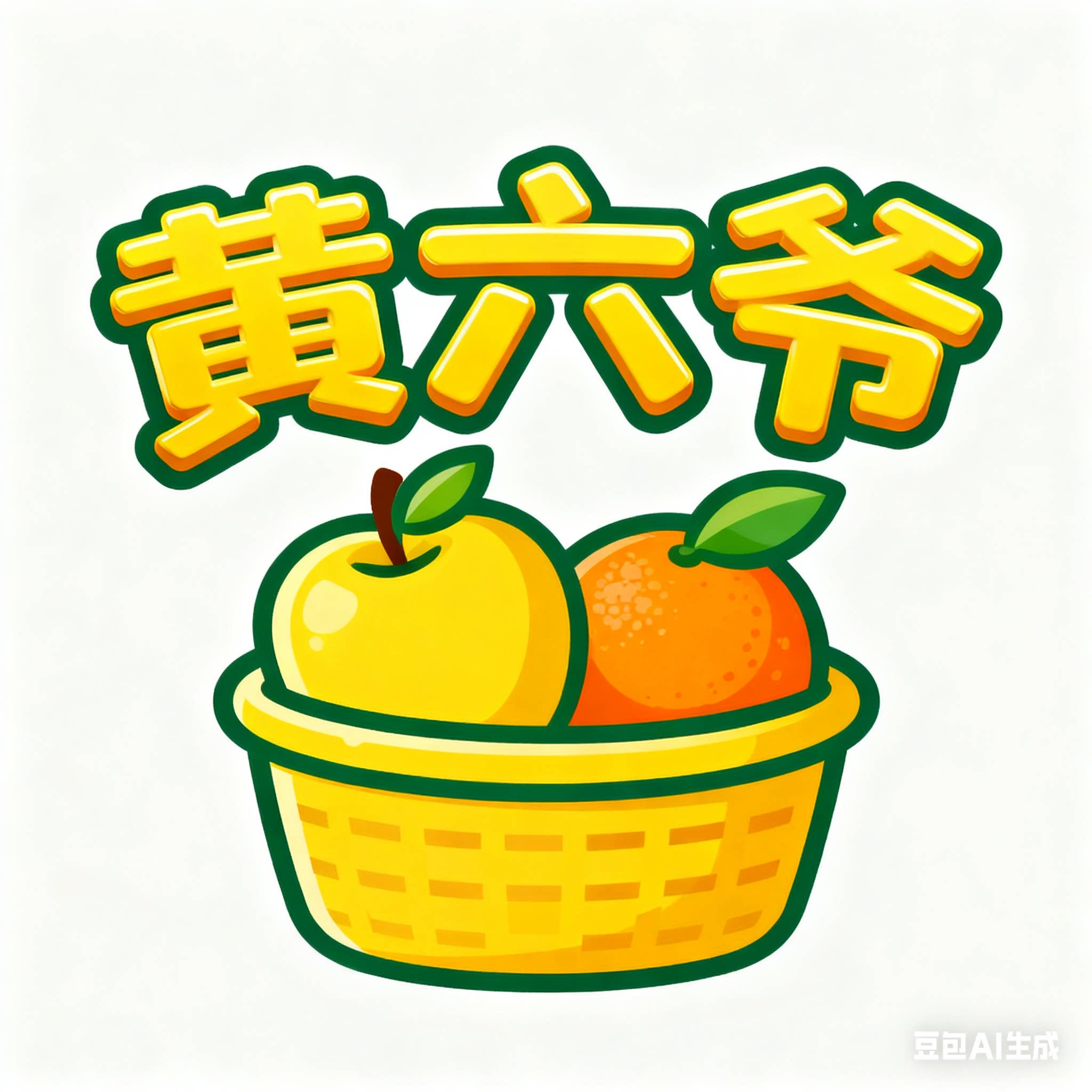 黄六爷水果店的LOGO