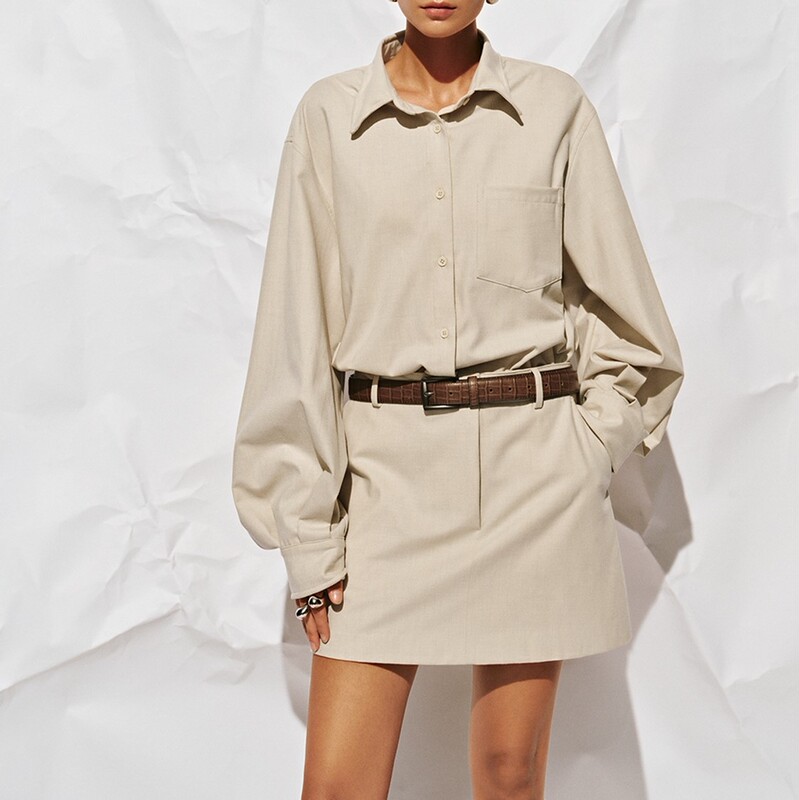 Casual and Classic Work Clothing Patchwork Waist Dress 3-27