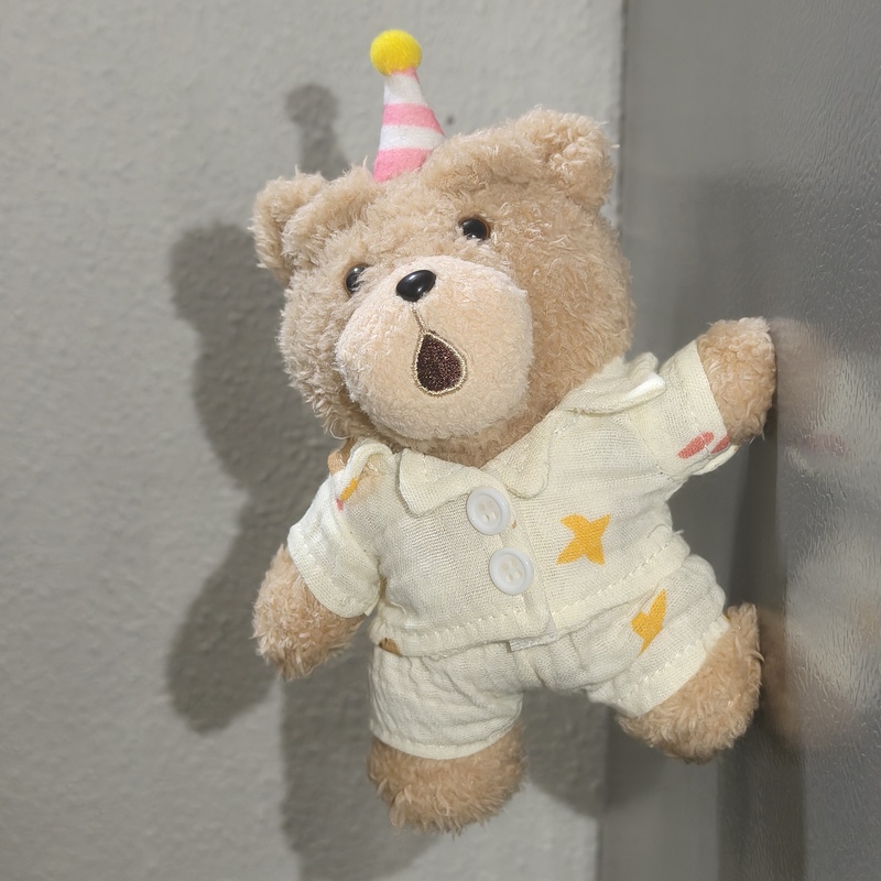 17cm Bubble Mart Pendant Teddy Bear Ted2 Pajamas Size Suitable for Teddy Bear Replacement Doll Clothes Accessories