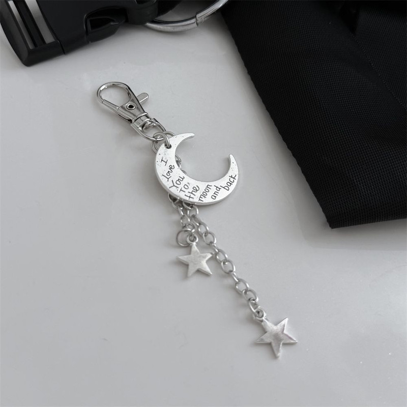 High Aesthetic Value, Simple and Creative Star Pendant, Moon Keychain, Four-Pointed Star Ins Keychain, Girls' Bag Accessory High Aesthetic Value, Simple and Creative Star Pendant, Moon Keychain, Four-Pointed Star Ins Keychain, Girls' Bag Accessory