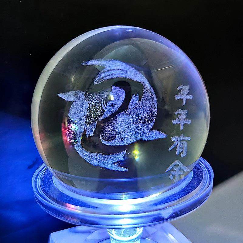 Рокарий фонтан настольный водяной шар аксессуары для аквариума lucky fish panjing Sheung Shui каменные украшения в китайском стиле вращающийся стеклянный кристалл