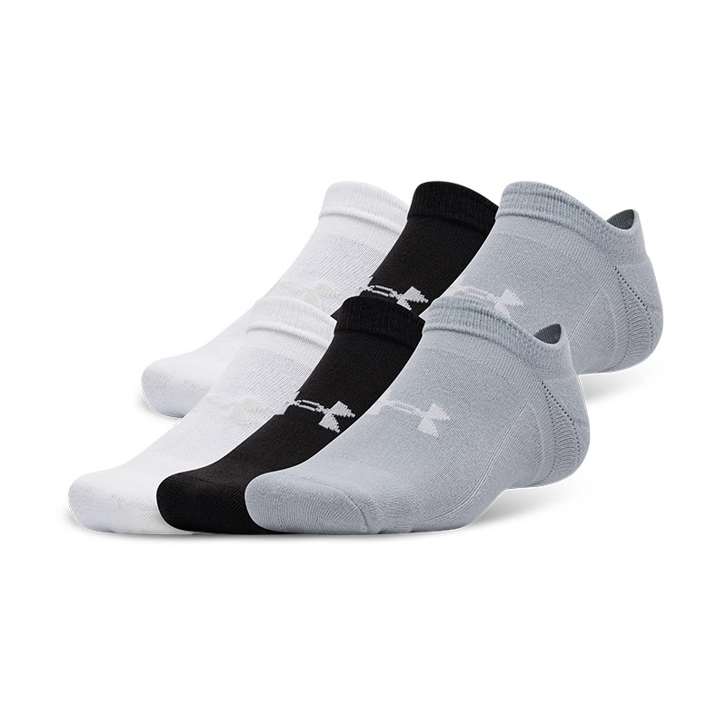 Under Armour Ua Spring/Summer Essential Lightweight Training Sports Socks for Men and Women - Six Pairs Pack 1387057