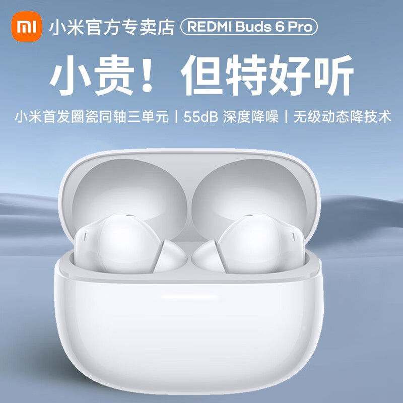 MIUI Redmi Buds 6 Pro True Wireless Noise-Canceling Earphones In-Ear Type Suitable for Android and Apple