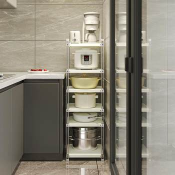 Kitchen pot rack storage rack floor multi-layer multi-function stainless steel pot rack household appliances and cookware storage rack