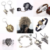 Animation Final Fantasy Wolf Head Key Claude Tida Metal Hanging Necklace Bracelet Bracelet Bracelet Men Bracelet