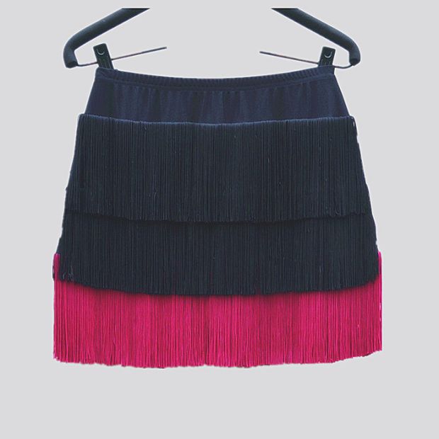 New Latin dance skirt, skirt, skirt, fringed, square dance costume, Latin practice dance costume, fringed