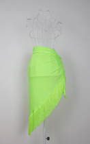 Girls Latin dance skirt lace skirt apron skirt skirt triangle shape clothing hip scarf Latin performance pedigree skirt