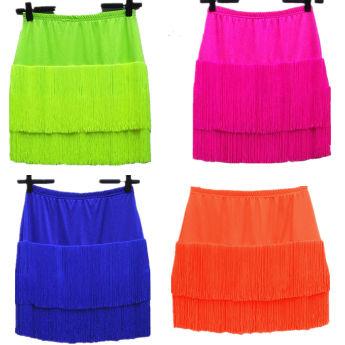 Latin Dance Dress Down Dress Woman Half Body Dress Short Skirt Children Adults Practice Latin Dance Dress Encrypted Streaming Suskirts