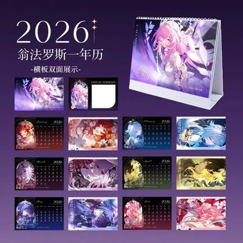 Honkai Star Rail Peripheral Calendar Wengfaro Calendar 2026 Yearly Calendar Golden Descendant Tiba Desktop Ornament