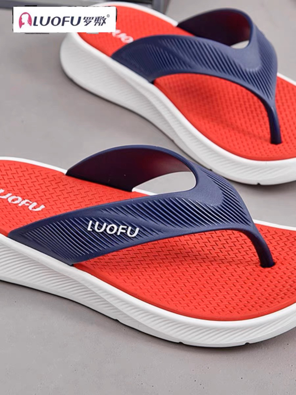 Luofu Flip-Flops Men's Summer Outdoor Thick-Soled Non-Slip Wear-Resistant Cushioning Shock-Absorbing Thong Sandals Couple Sports Slippers Luofu Flip-Flops Men's Summer Outdoor Thick-Soled Non-Slip Wear-Resistant Cushioning Shock-Absorbing Thong Sandals Couple Sports Slippers