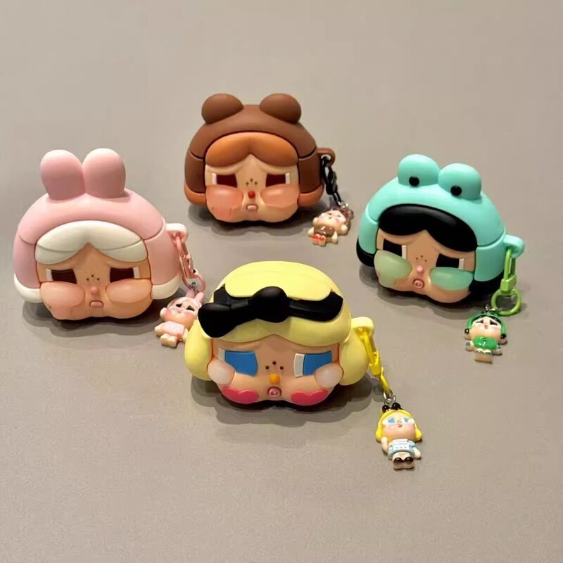 Japanese Eumeya Cute Cartoon Alice Bunny Crying Baby Earphone Case Suitable for AirPods 1/2 Generation Earphone Case Apple Wireless Bluetooth 3/4 Generation Pro3 Generation Protective Case Silicone for Women