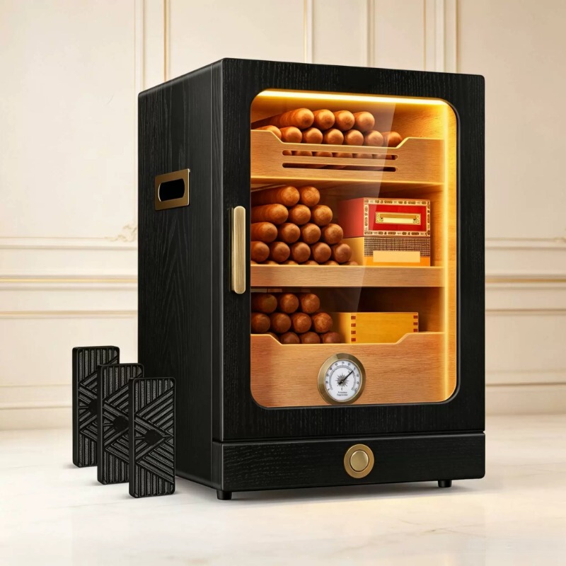 Cigar Humidor Cedar Wood Solid Wood Humidor Box Cigar Aging Box Professional Collection Box Constant Temperature Multi-Layer Humidification Cigar Humidor Cedar Wood Solid Wood Humidor Box Cigar Aging Box Professional Collection Box Constant Temperature Multi-Layer Humidification