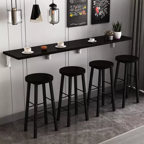 Стенная настенная столовая платформа складного стола -это длинный стол, столик для магазина с молочным чаем и комбинированная комбинированная простая таблица