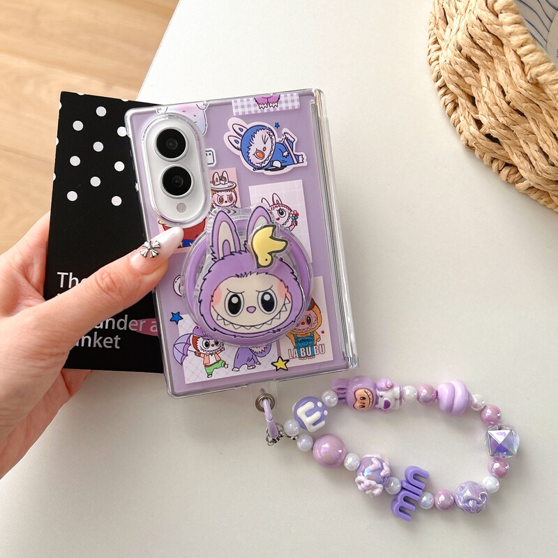Soft Girl Purple Labubu Magnetic Stand Suitable for Samsung Z Fold 8 Phone Case, Wide Folding Screen Galaxy Z Fold 8 Protective Case, Z Flip 7 Fe/6 Full Coverage Anti-Drop Huawei Pura X Max Cute Soft Girl Purple Labubu Magnetic Stand Suitable for Samsung Z Fold 8 Phone Case, Wide Folding Screen Galaxy Z Fold 8 Protective Case, Z Flip 7 Fe/6 Full Coverage Anti-Drop Huawei Pura X Max Cute
