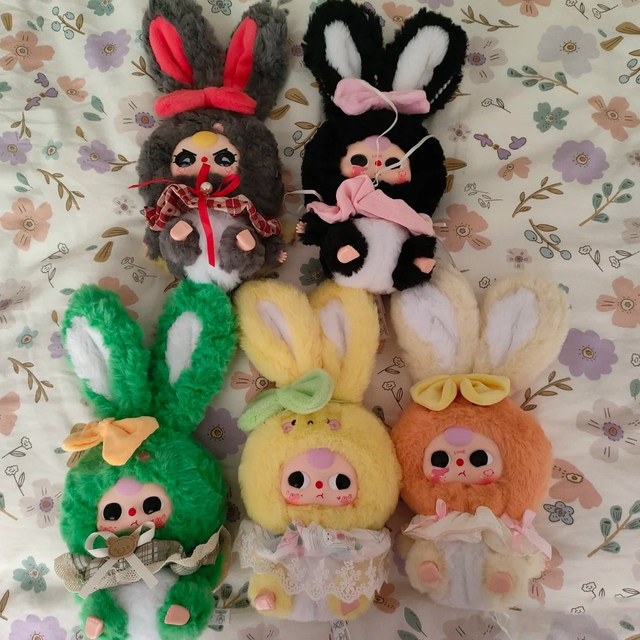 Baby three, Lily Rabbit Town 2nd generation vinyl plush doll, bag pendant, blind box gift