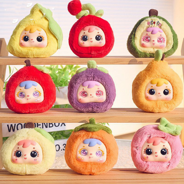 Samuel Three Little Furry Animals Really Touch My Heart Series Plush Pendant Blind Box Fruit Doll Toy Girl's Gift