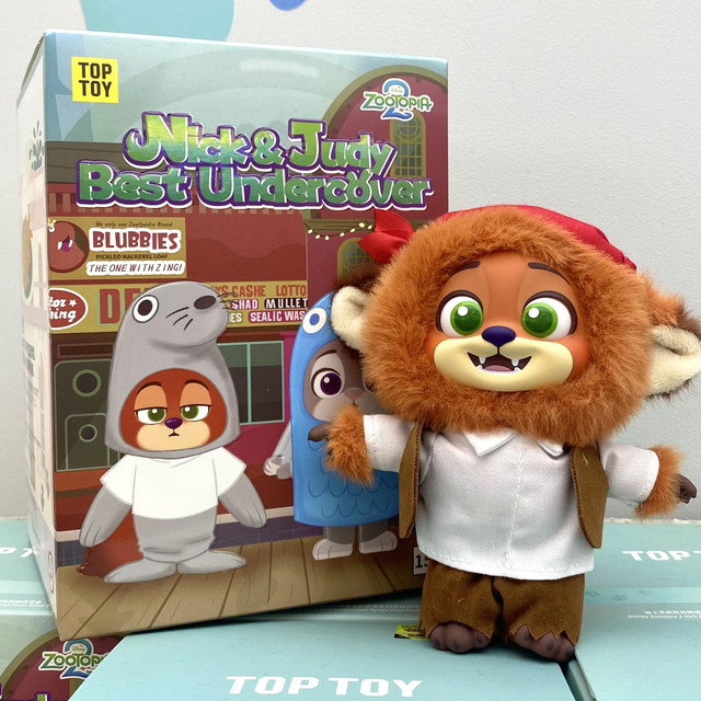 Zootopia 2 Nick and Judy Disguise Plush Pendant Blind Box Doll Kids Gift